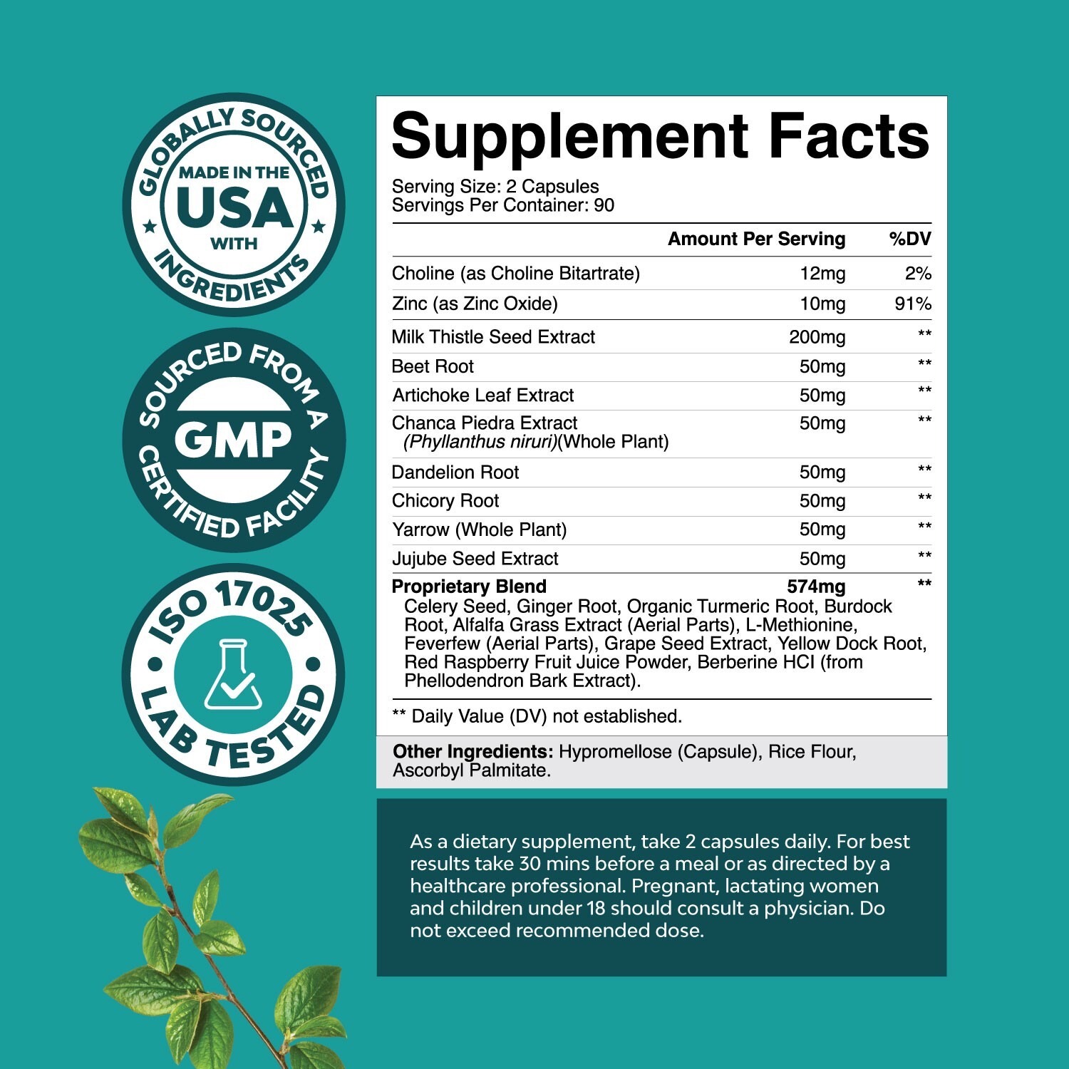 Liver Cleanse Detox & Repair Formula – Herbal Liver Support Supplement 180ct