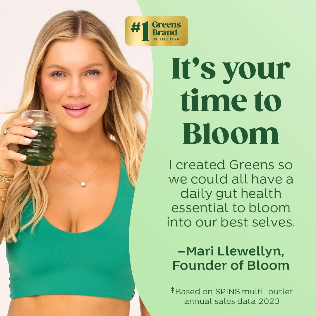 Bloom Nutrition Superfood Greens Powder, Digestive 30 Servings (Pack of 1)