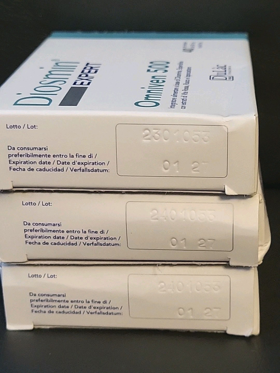 3pk Dulac Diosmin Expert Omniven 500 40 Tabs Leg Circulation Support EXP 01/2027