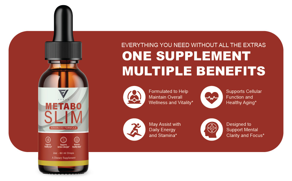 (5 Pack) Metabo Slim Weight Management, MetaboSlim Liquid Drops (10oz)