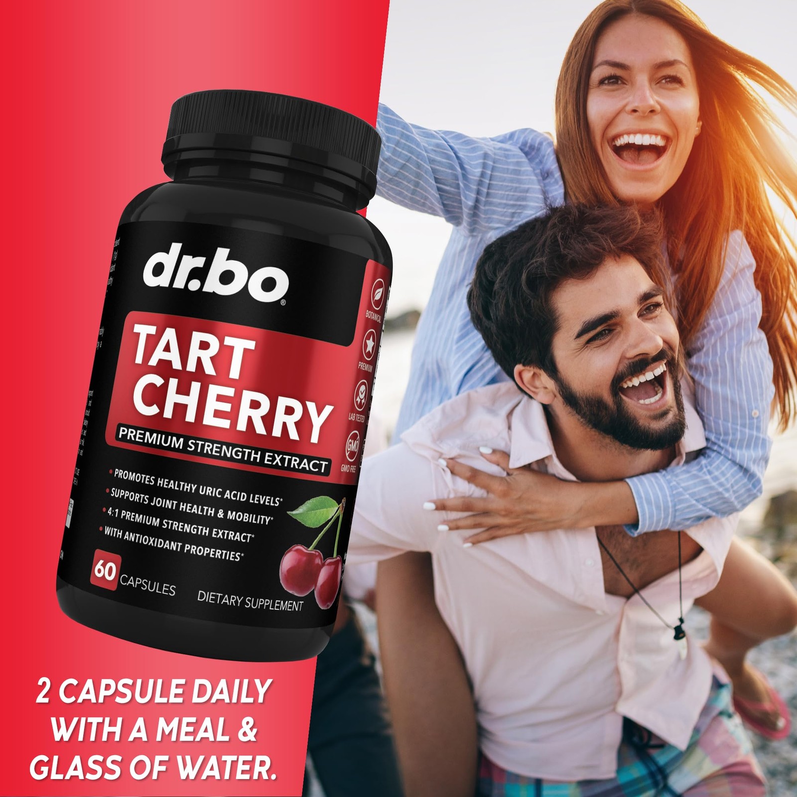 Tart Cherry Extract Capsules Supplement – Purge Uric 60 Count (Pack of 1)