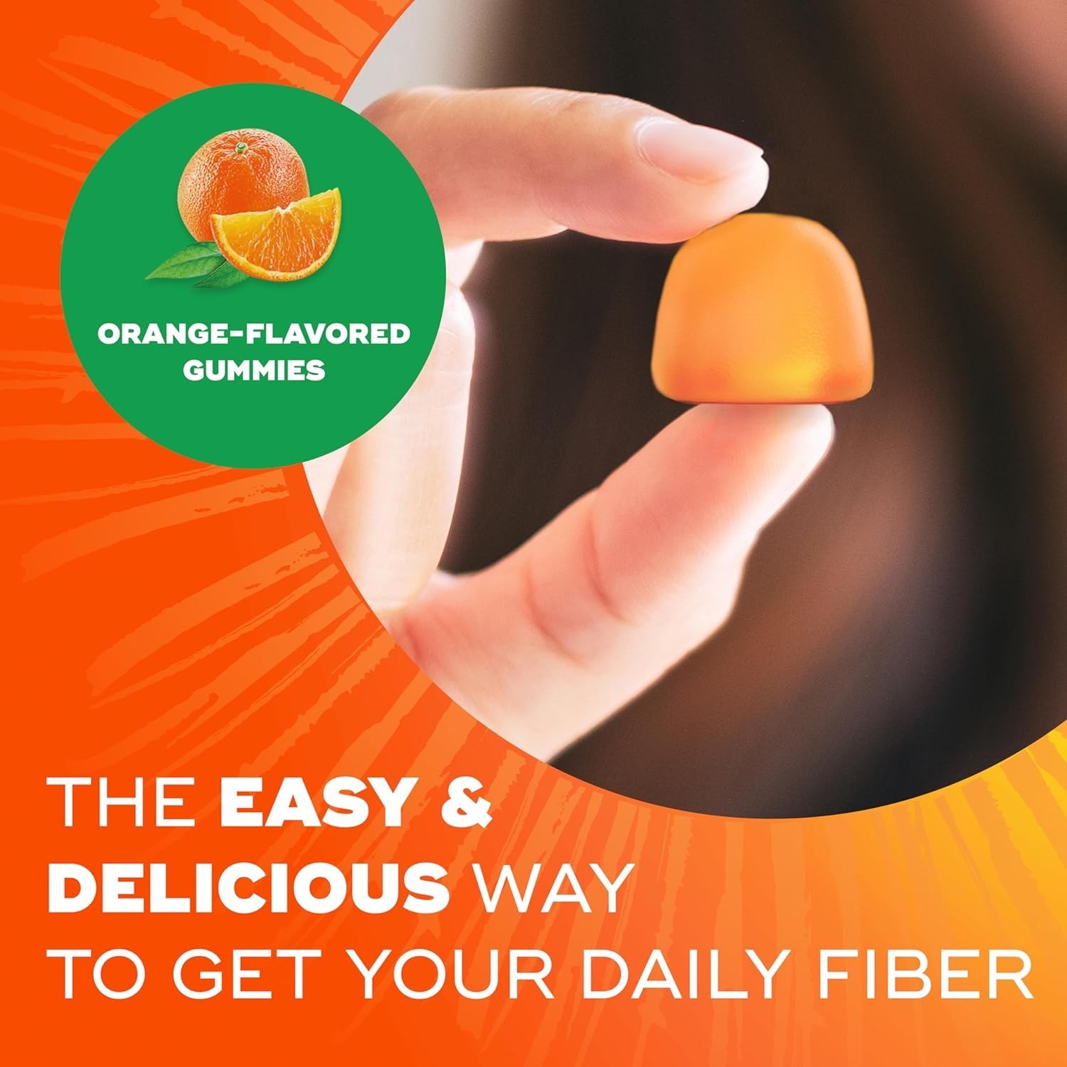 Metamucil Fiber Supplement Gummies Orange Flavor – 72 Count