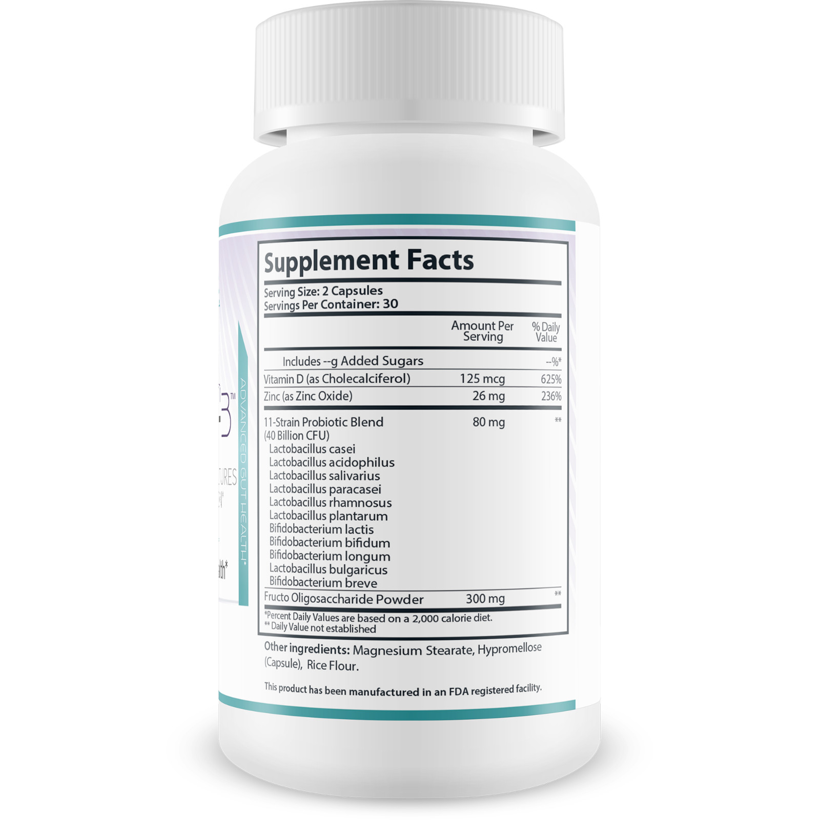 40 Billion E-Viscera-3 Probiotic Supplement – Digestive and Immune Health