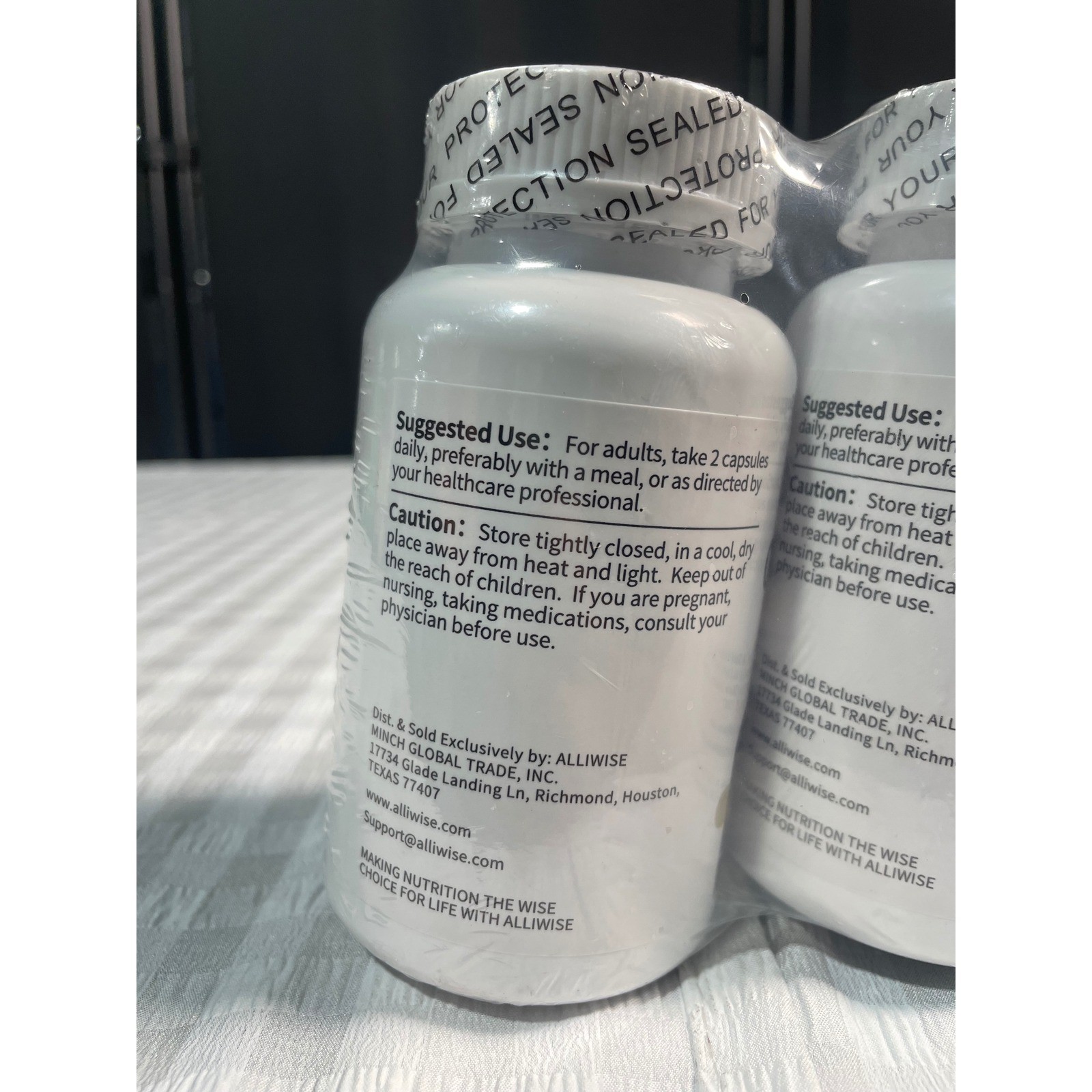 Alliwise Cortisol Supplement 120 Capsules 2 Pack Ashwagandha Magnesium