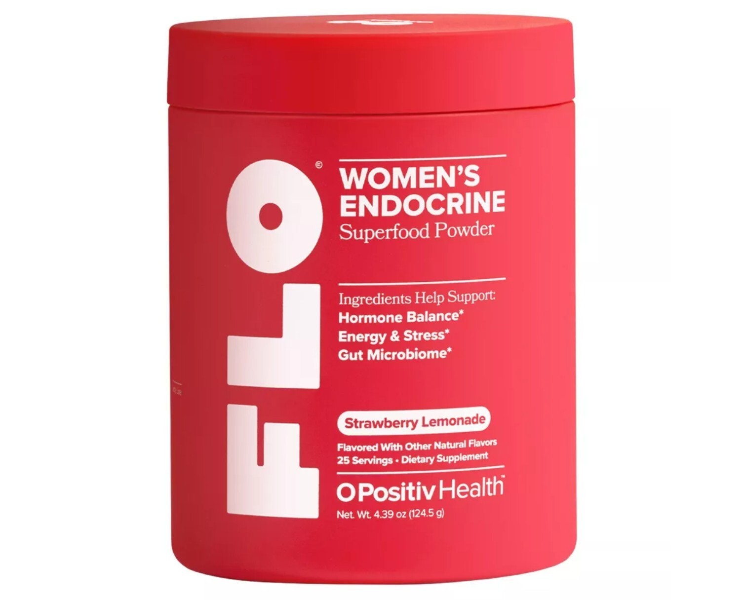 O Positiv FLO Endocrine Superfood Powder – Strawberry Lemonade