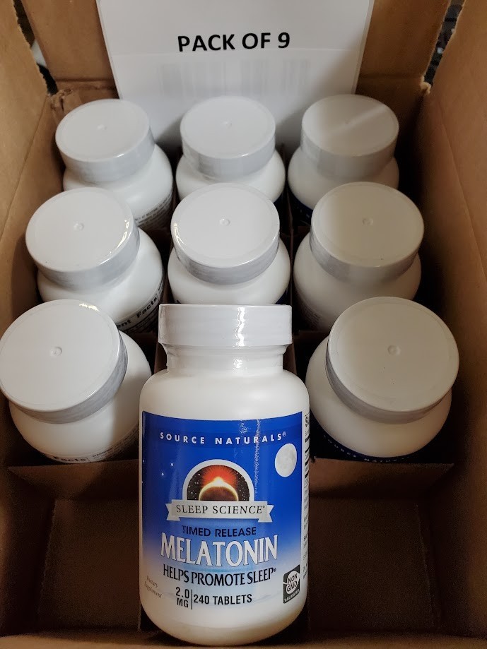 Source Naturals, Sleep Science Melatonin Timed Release, 2 MG, 240 Tabs, 9-bottle