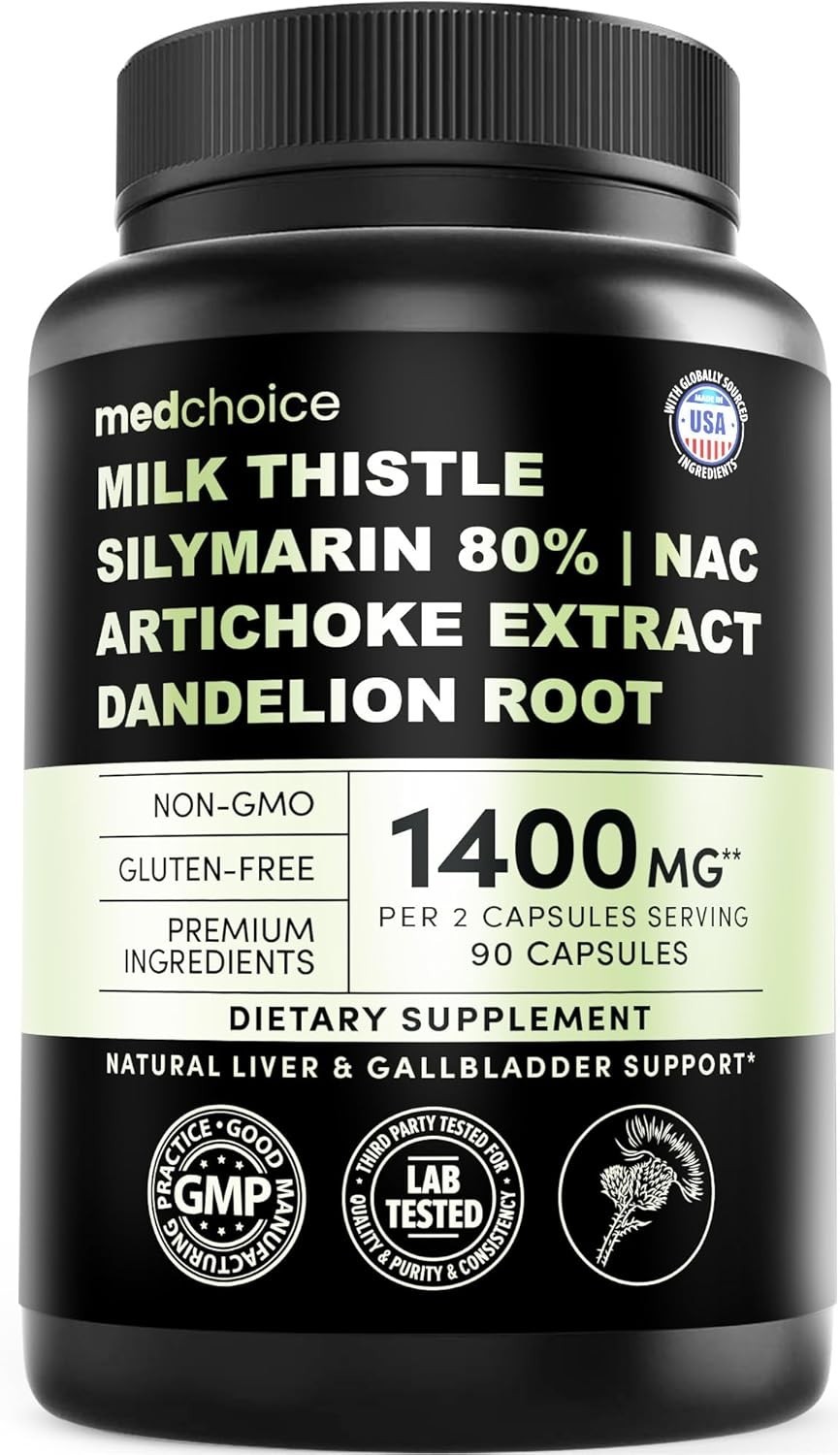 medchoice Milk Thistle Artichoke Extract Liver Support Supplement Capsules