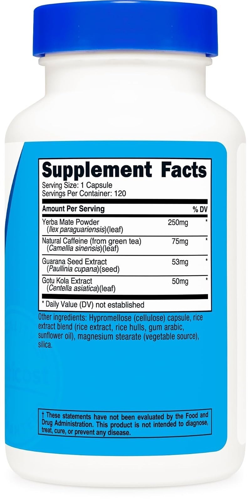 Nutricost Natural Energy Pills 120 Capsules – 100mg Caffeine – Gluten Free