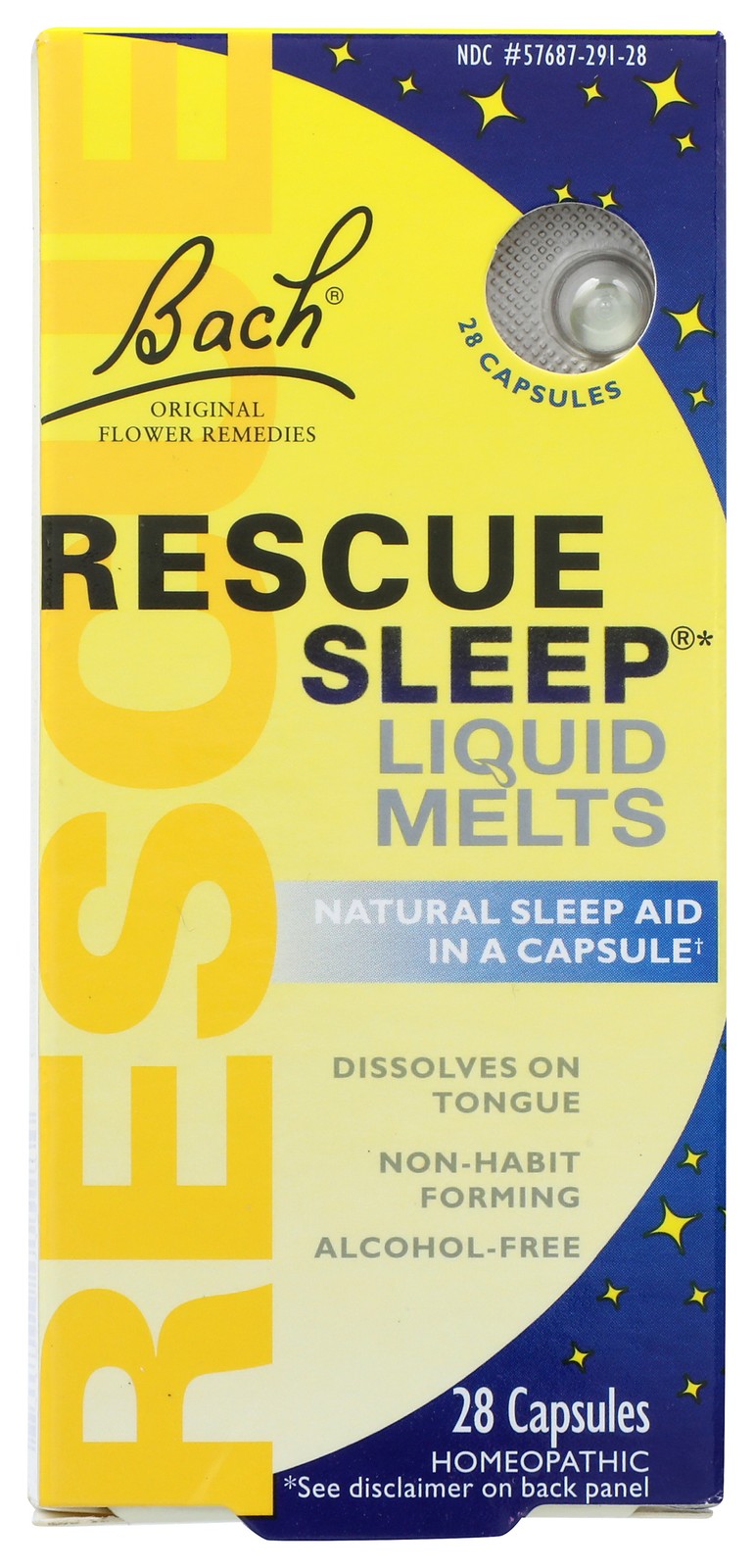 Bach Rescue Sleep Liquid Melts Natural Aid 28 Capsules 3 Pack