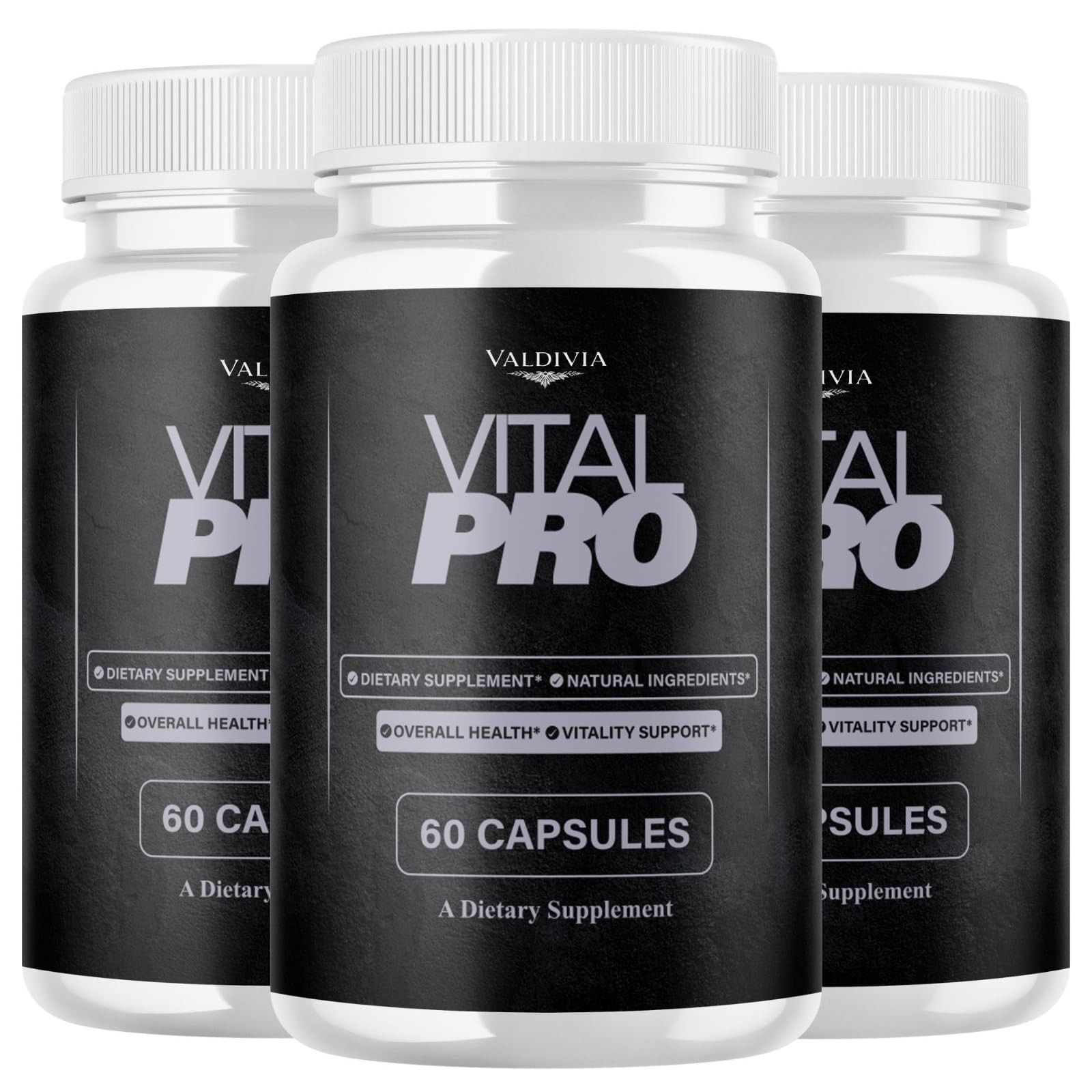 VitalPro Men Daily Wellness Supplement Capsules Energy Strength 3 Pack 180Ct