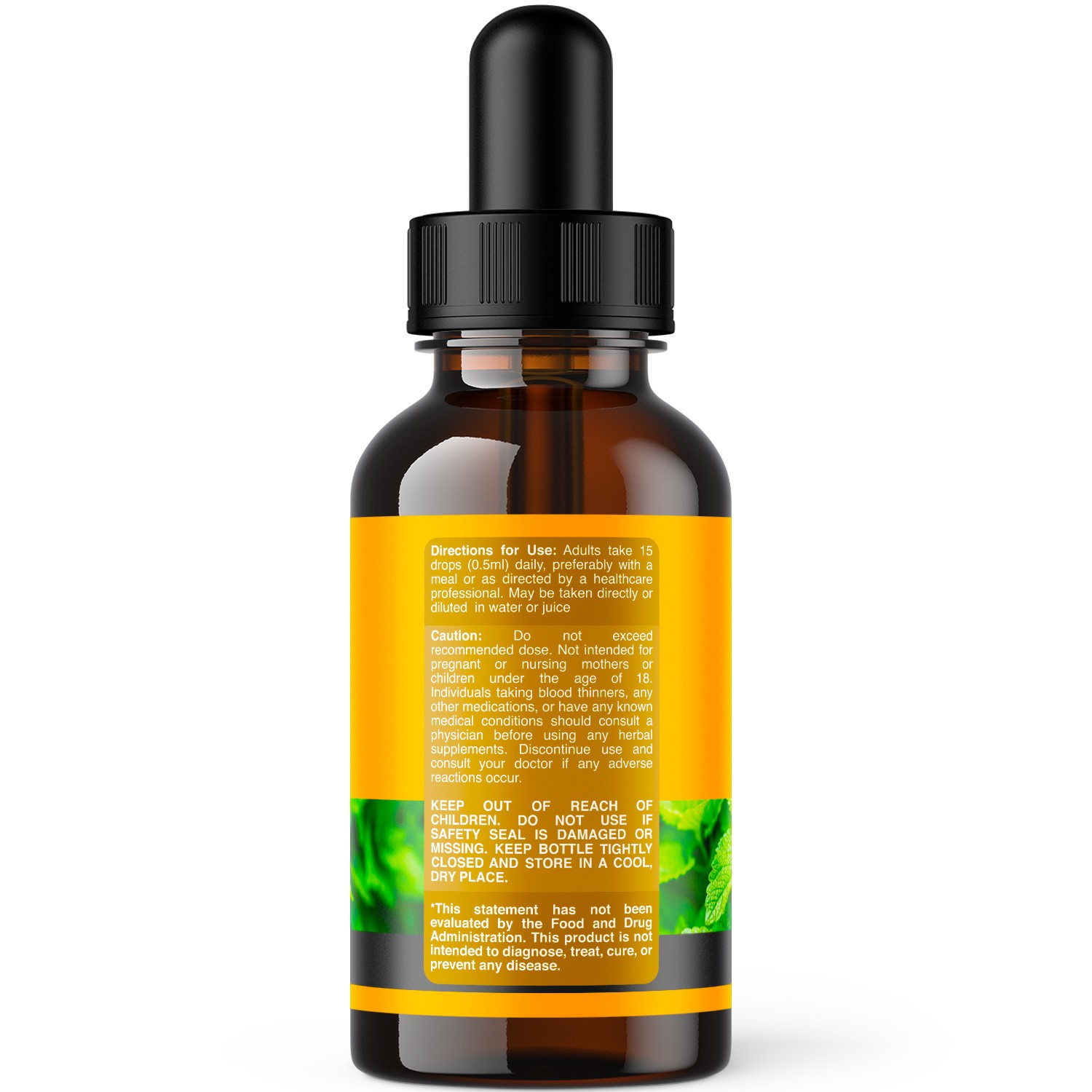 Organic Lemon Balm Leaf Liquid Extract for Immune Support 30mL