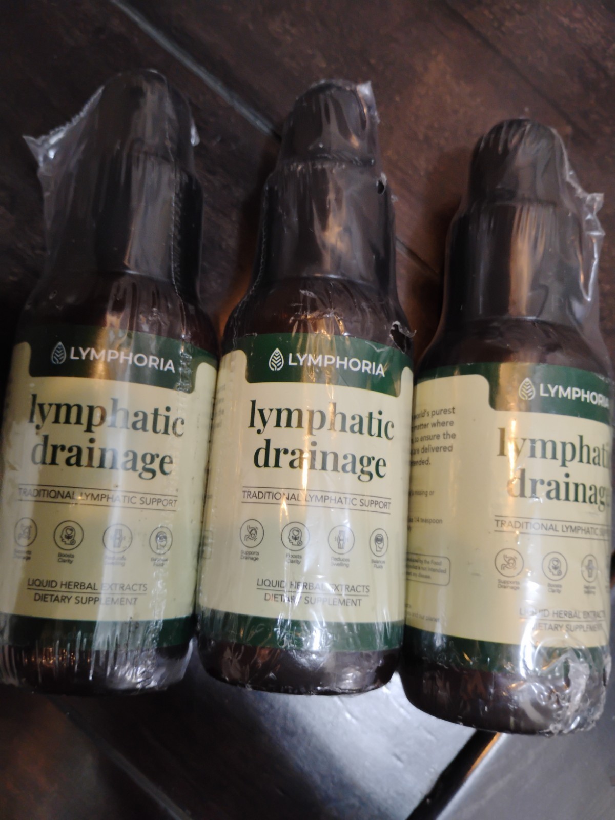 Lymphoria Lymphatic Drainage Bloat Relief Detox, 59ml/2oz X3 (LOT OF 3) New