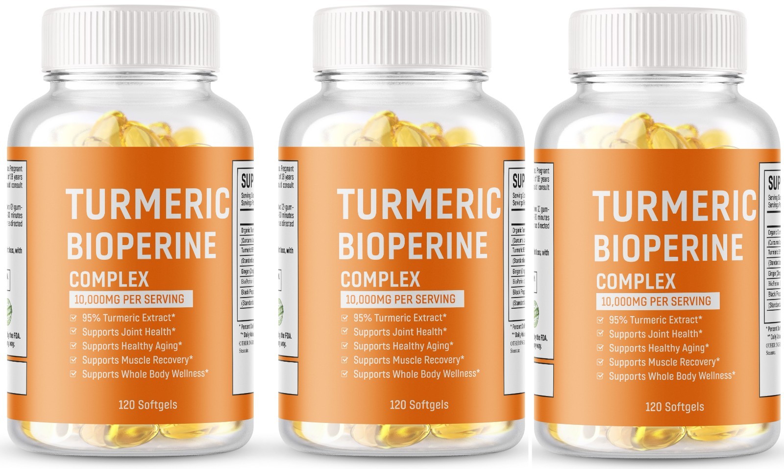 Turmeric Curcumin 10000mg Herbal Extract with BioPerine Ginger Root 360 Capsules
