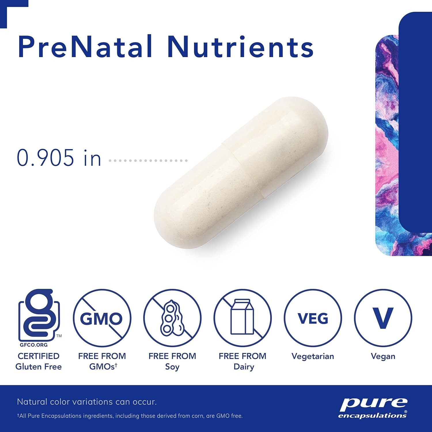 Pure Encapsulations PreNatal Nutrients – for Pregnancy & Lactation – 120 Capsule