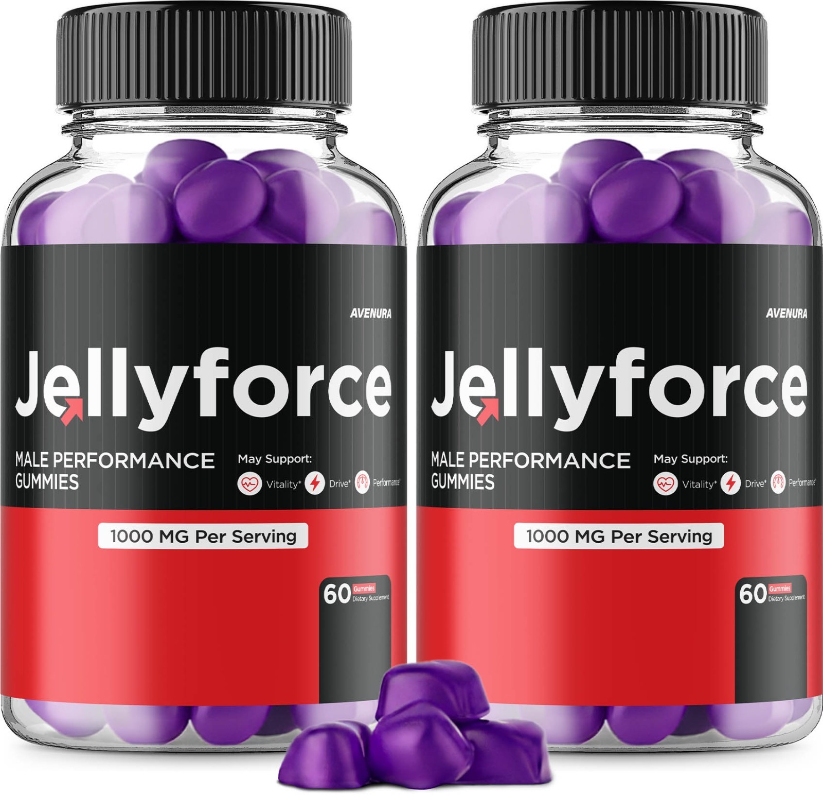 (2 Pack) JellyForce Gummies for Men – Jelly Force Male Gummy Advanced Formula