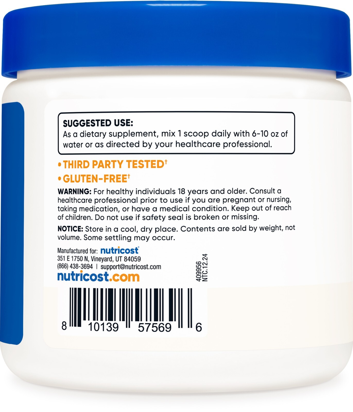 Nutricost N-Acetyl Cysteine (NAC) Powder 250 Grams – Vegan NAC