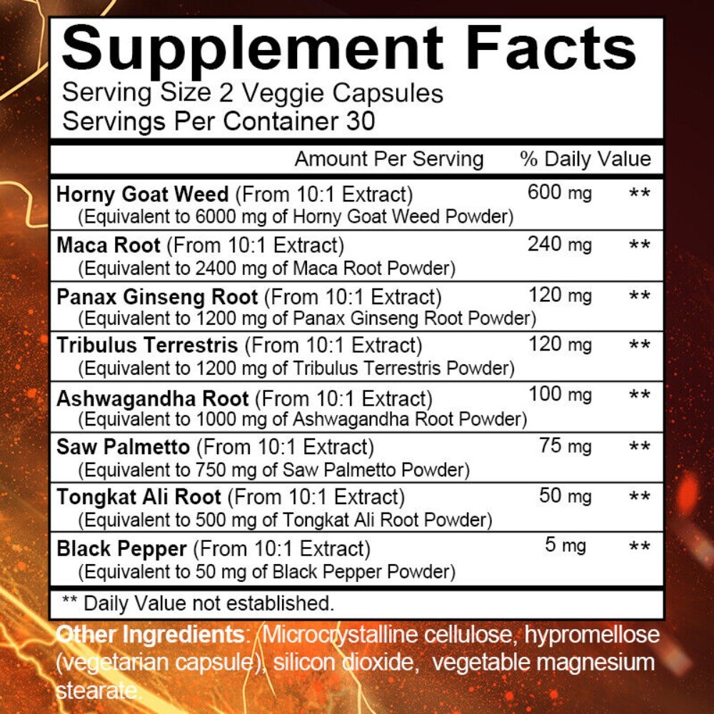 Horny Goat Weed Complex | 13,100 mg | 60 Capsules | Vegetarian | by KENOFOR