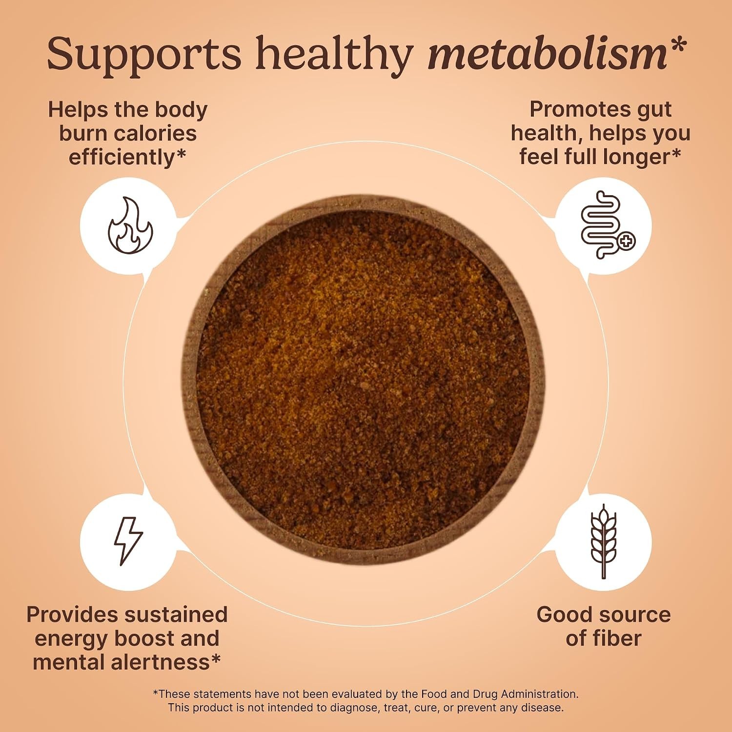 Super Café, Coffee Powder with Prebiotic Fiber & Mushrooms, Dark Roast, 100 m…