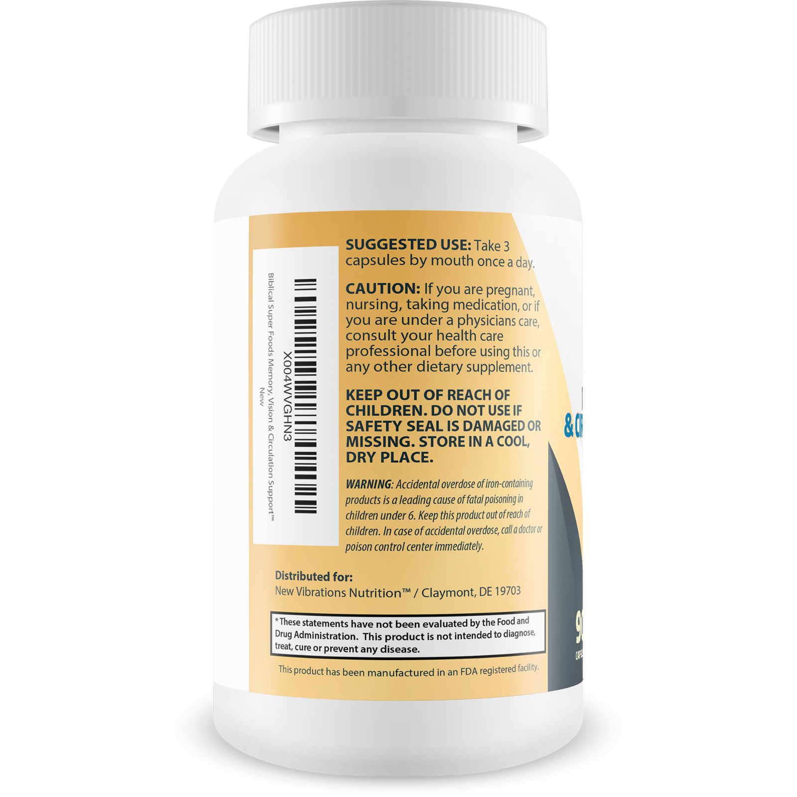 Biblical Super Foods Memory, Vision, & Circulation Support – Triple Action Blend