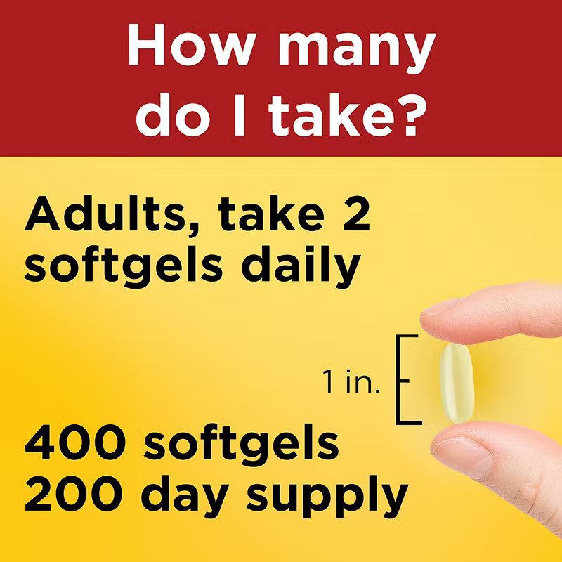Nature Made Fish Oil 1200mg 400 Softgels Omega 3 EPA DHA 200 Day Supply EXP-8/27
