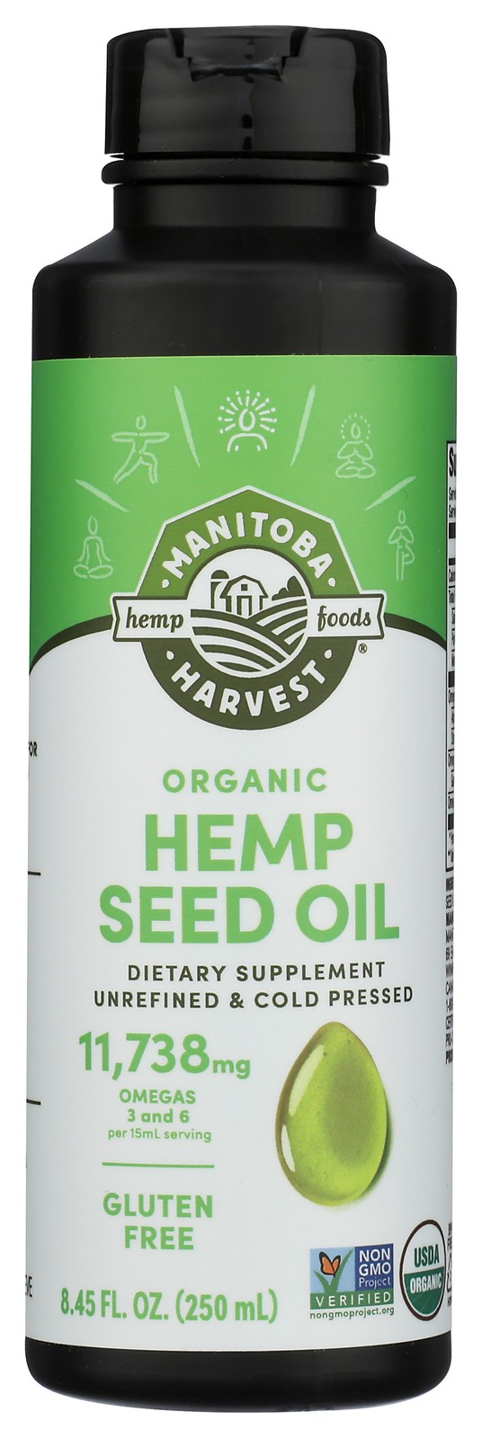 Manitoba Harvest Organic Hemp Seed Oil 8.45 Fl Oz Dietary Supplement 8.4 3 Pack