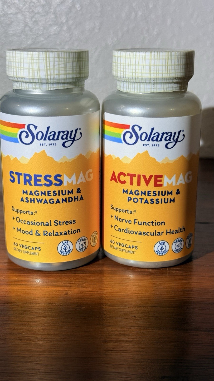 Solaray StressMag Magnesium + Ashwagandha & ActiveMag Magnesium + Potassium