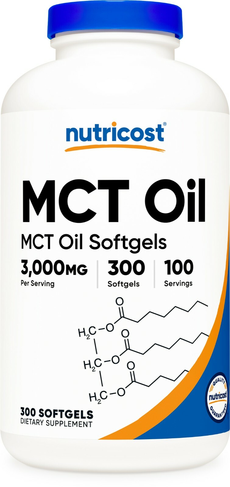 Nutricost MCT Oil Softgels 1000mg, 300 Softgels – Great for Keto Diet