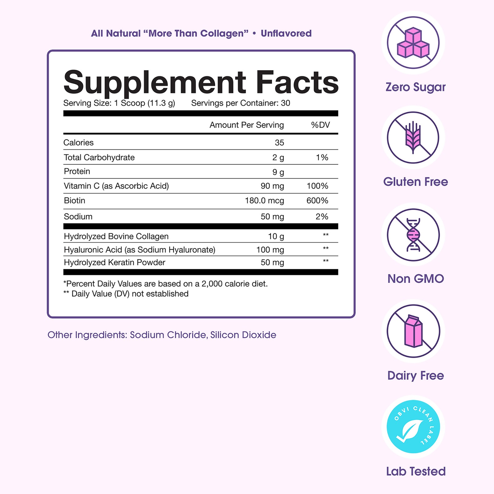 2 Pack More Than Collagen – Unflavored by by Obvi for Unisex – 11.96 oz