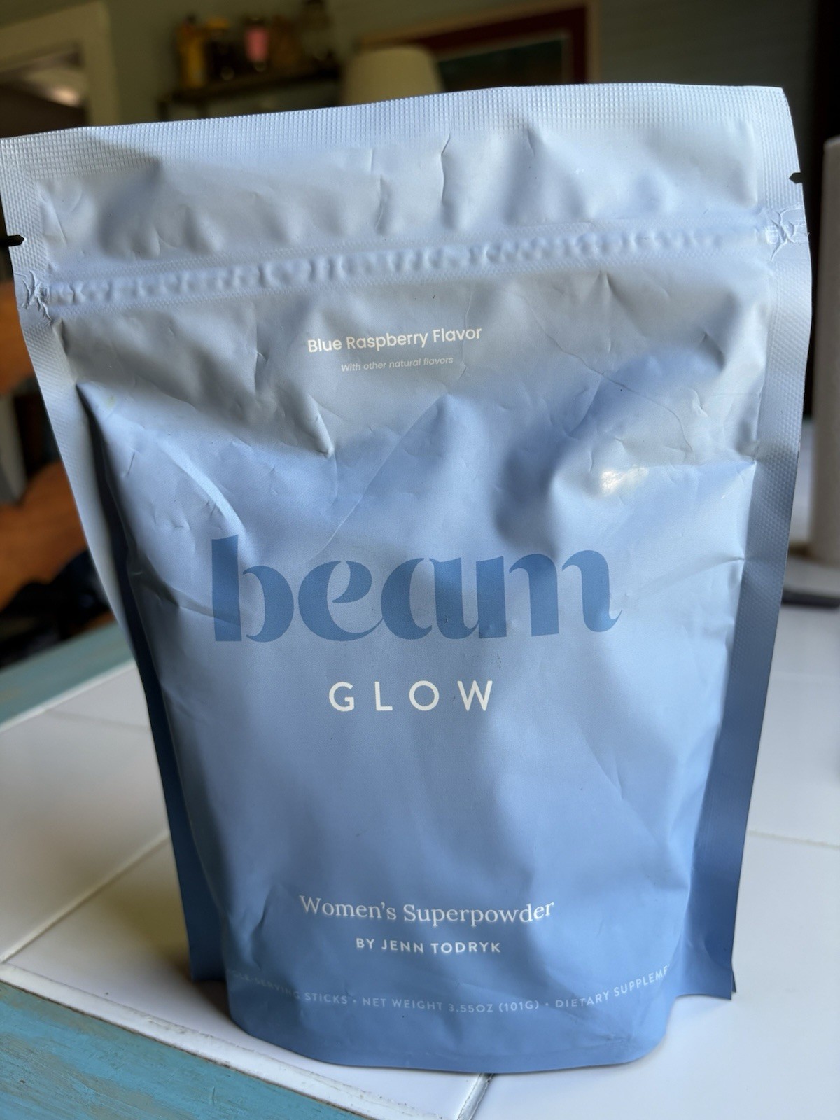 Beam Glow Women’s Superpowder, 15 Sticks, Blue Raspberry, Exp 10/27