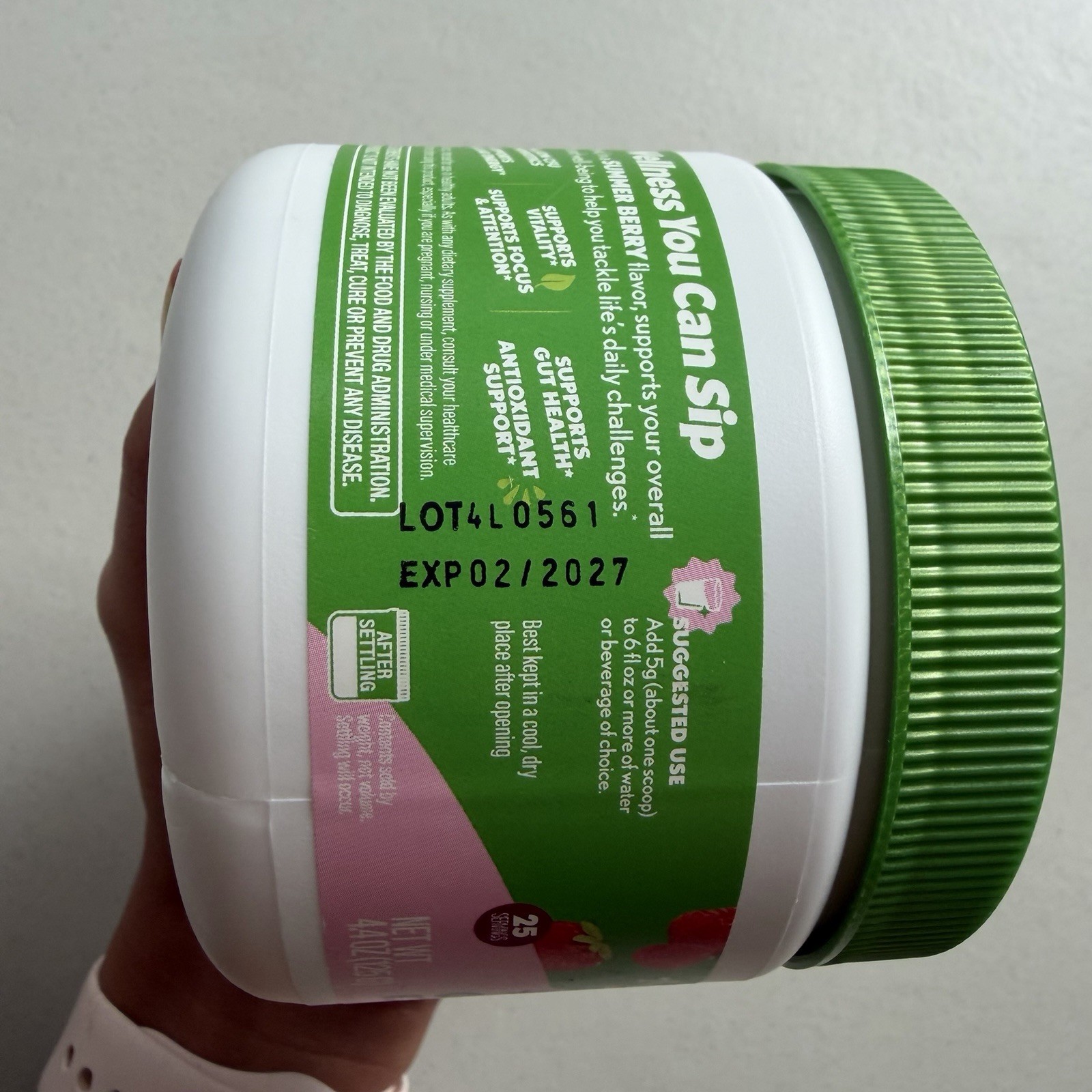 Amazing Grass Sweet Greens Summer Berry Powder 4.4 oz Sealed Exp 02/2027