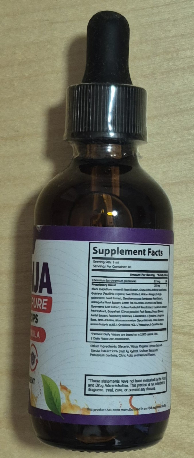 Mounja Pure Ketone Drops Keto Weight Management w/ ACV Green Tea 2 oz 60 ml