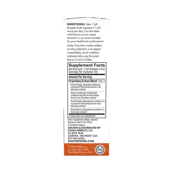 Fungi Perfecti Host Defense Breathe Extract 2 Oz Organic Immune Support