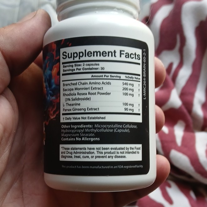 IQ Blast Pro Nootropic Supplement 60 Capsules Bacopa Rhodiola L-Theanine 4 bottl