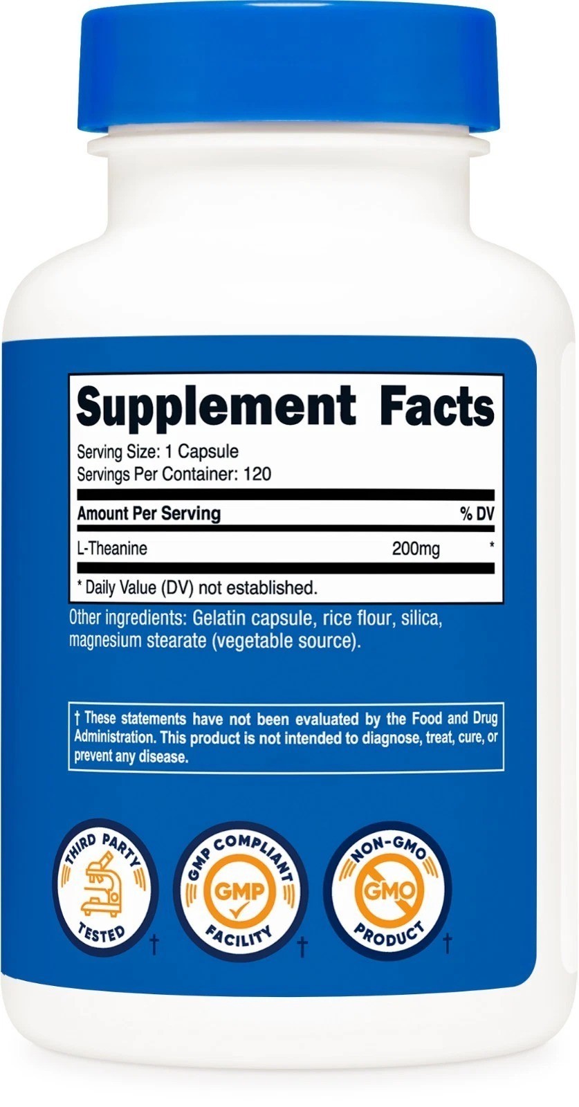 Nutricost L-Theanine 200mg, 120 Capsules, Double Strength – Non-GMO, Gluten Free