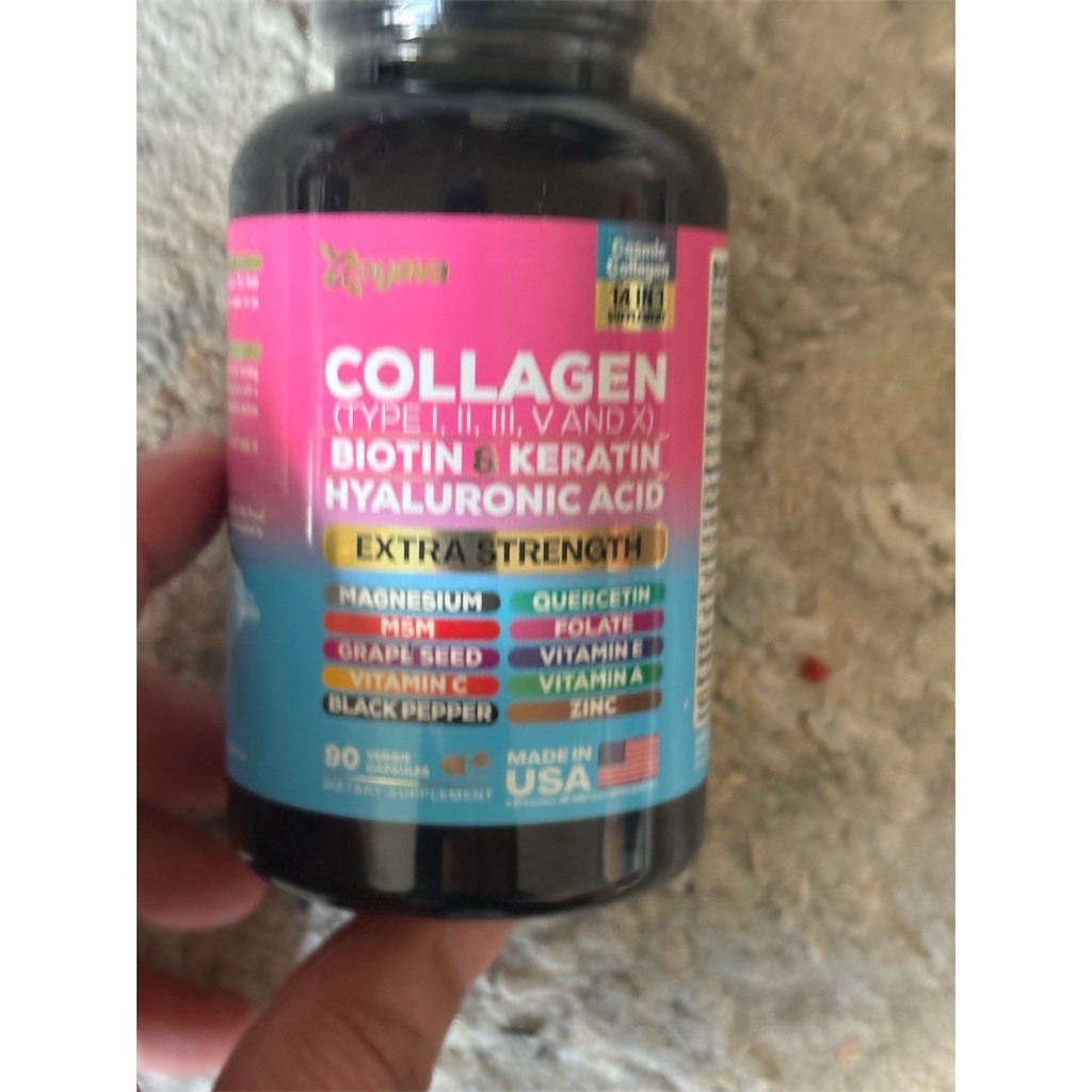 Zoyava Cosmic Collagen 14-in-1 Multi Collagen Capsules 100 Count Hair