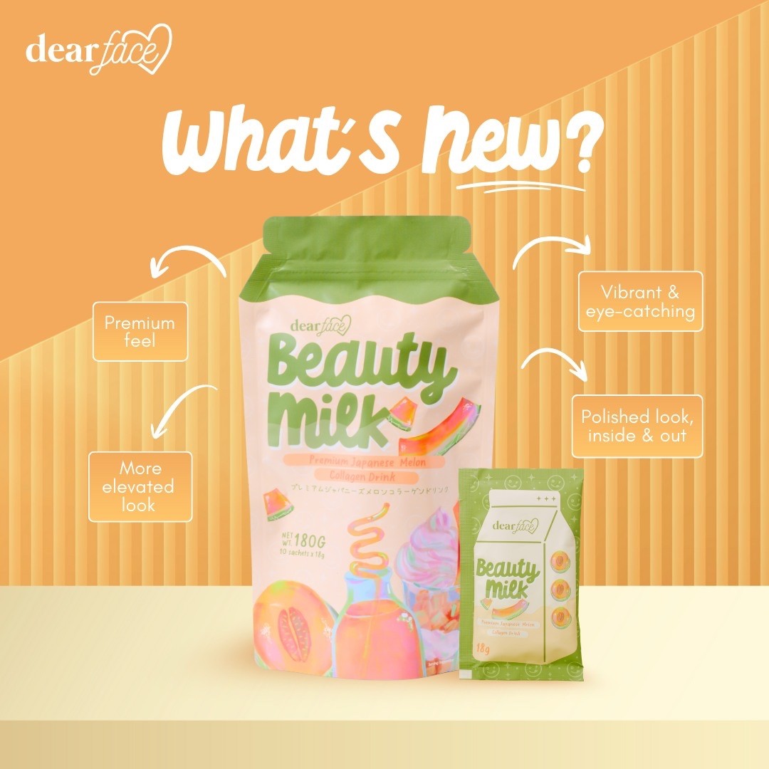 Dear Face Beauty Milk Premium Japanese Melon Collagen Drink || 10 sachet