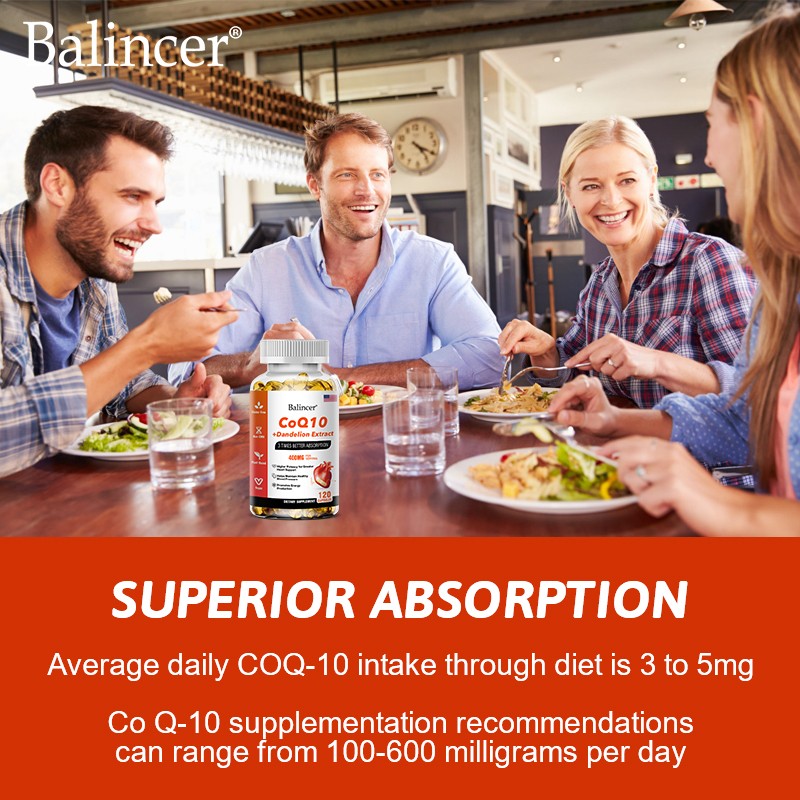 Coq10 350mg 120softgels,Vegetarian Caps,Non-Gmo (Coenzyme Q10),Heart Support