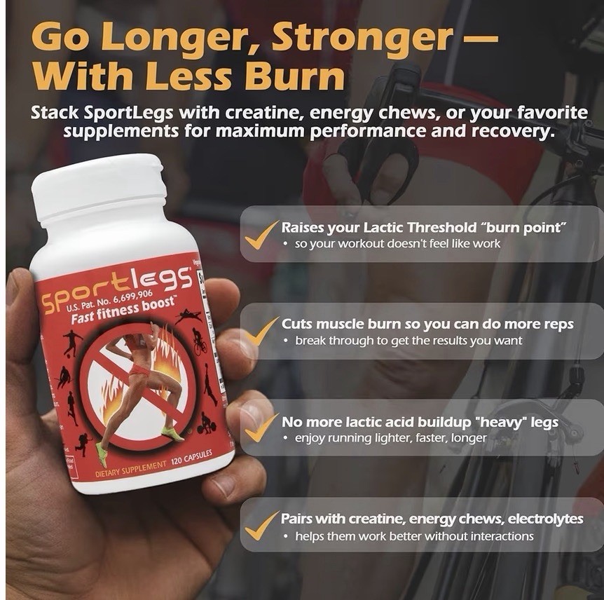 SportLegs Fast Fitness Boost Pre-Workout Capsules NSF Sport Vegan 120 Exp 03/29