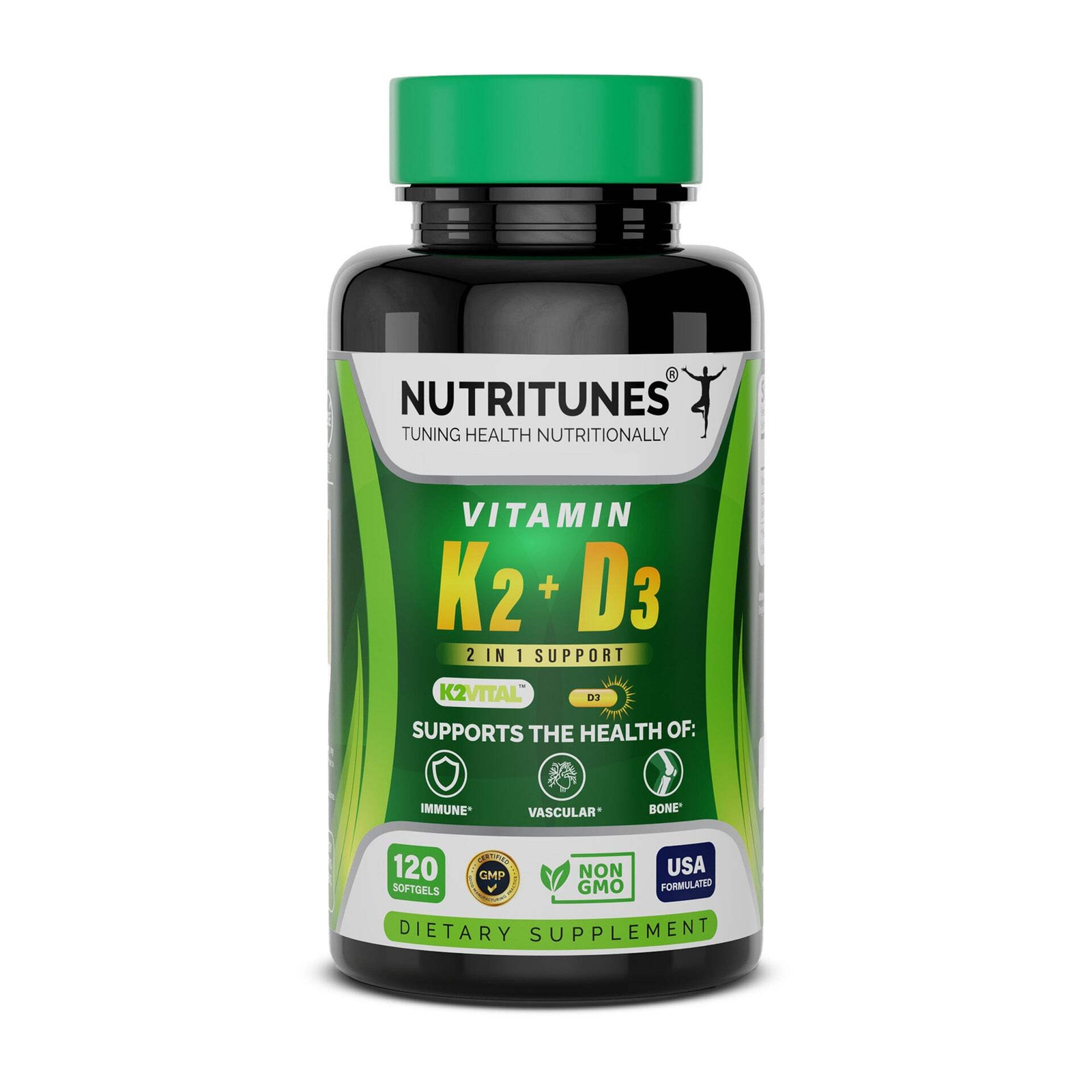 Vitamin K2 + D3 Soft Gels – Heart, Bone & Immune Health Support