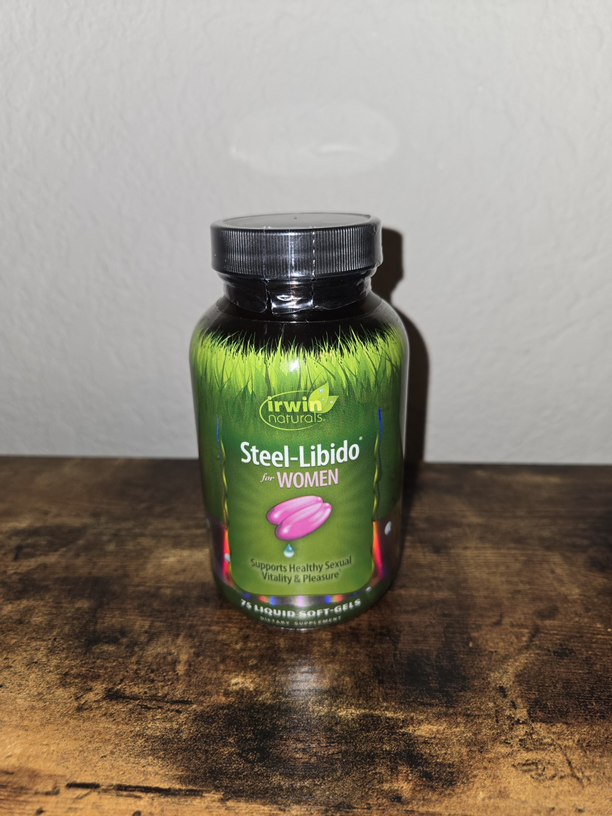 NEW IRWIN NATURALS STEEL-LIBIDO FOR WOMEN SUPPLEMENT, 75 SOFT GEL CAPS, EXP 7/27