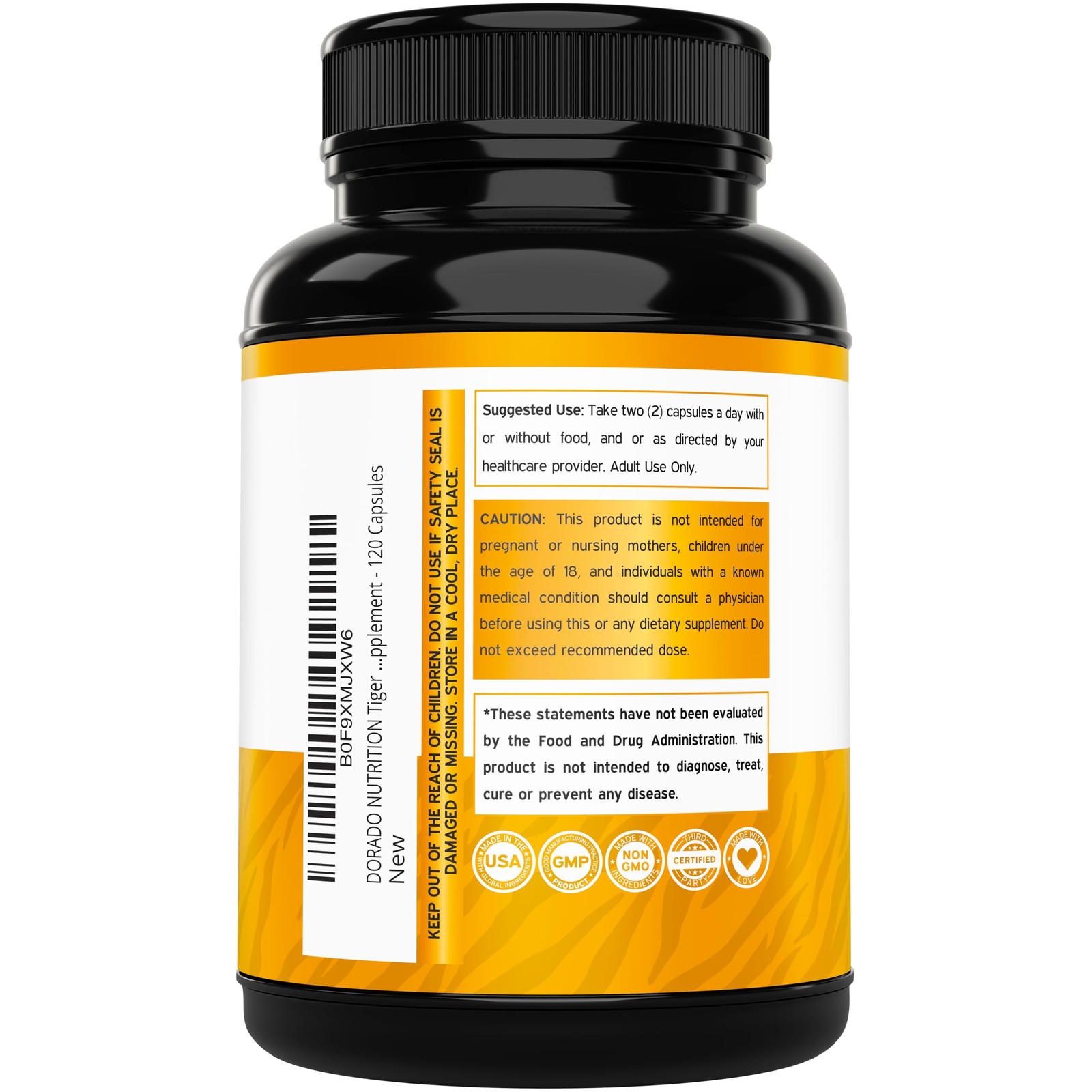 Tiger Milk Mushroom Supplement (120 Capsules, 500mg Per 120 Count (Pack of 1)