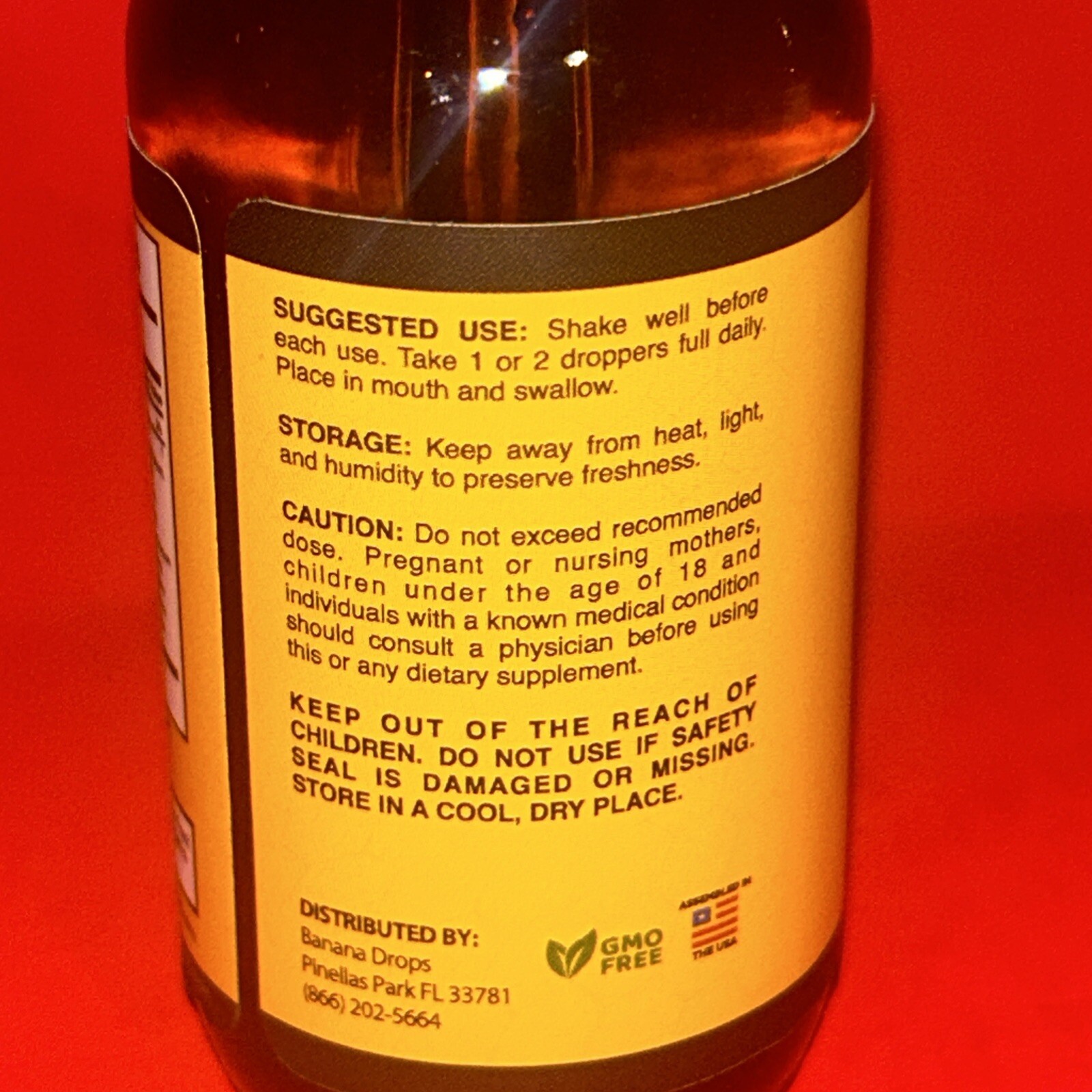 Banana Drops Weight Loss Liquid Supplement 2 oz (Lot of 3)