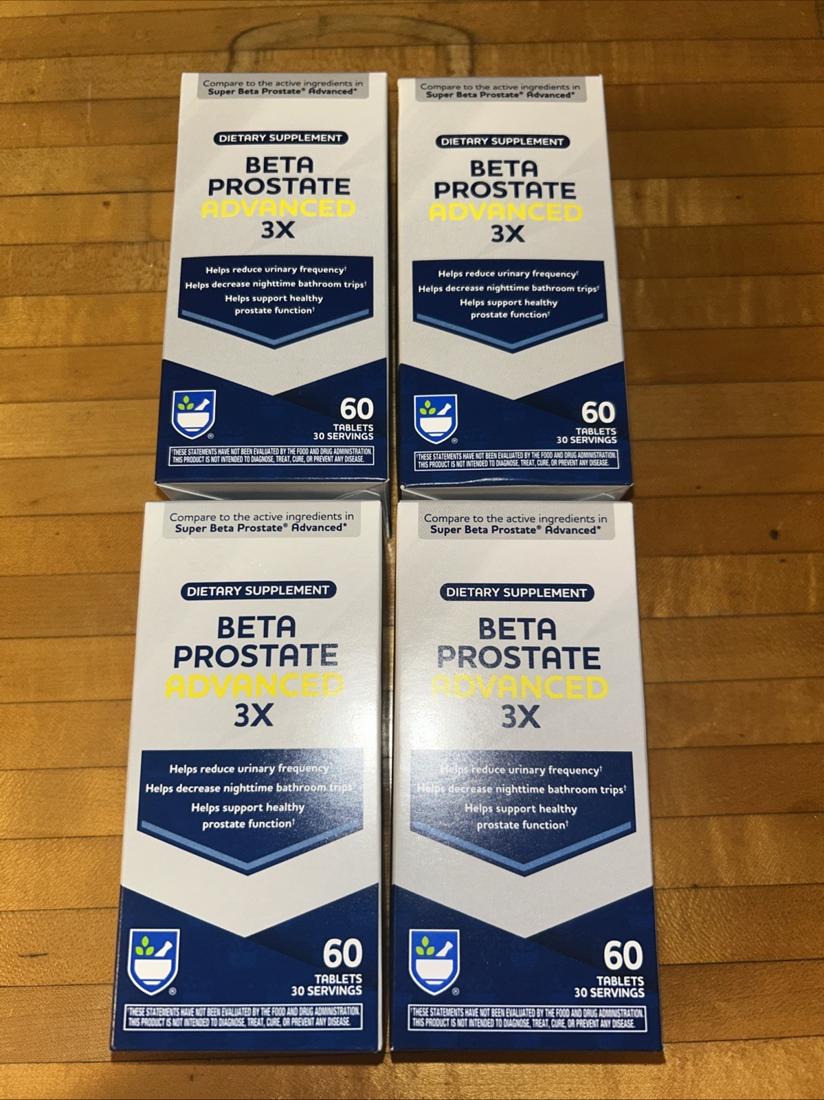 BETA PROSTATE Advanced 3X Prostate Support 60 Tablets Each X4 Exp 10/26 Rite Aid