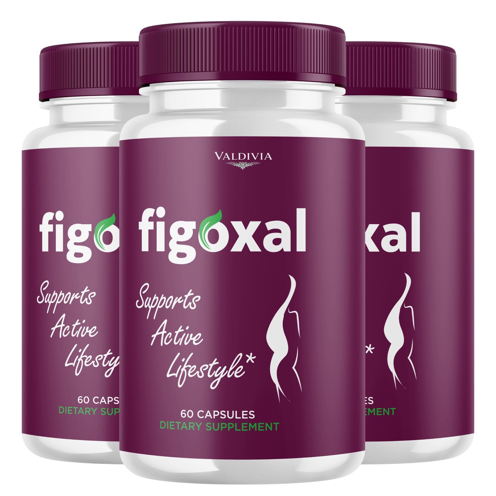 Figoxal Digestive Health Balance Supplement Capsules Gut Support 3 Pack 180Ct