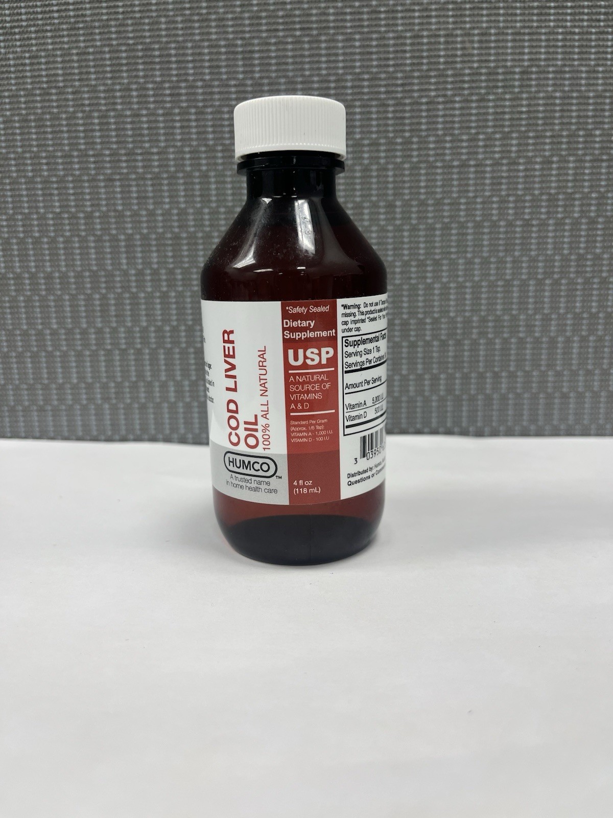 Humco 100% All Natural Cod Liver Oil USP, 4 Fl Oz