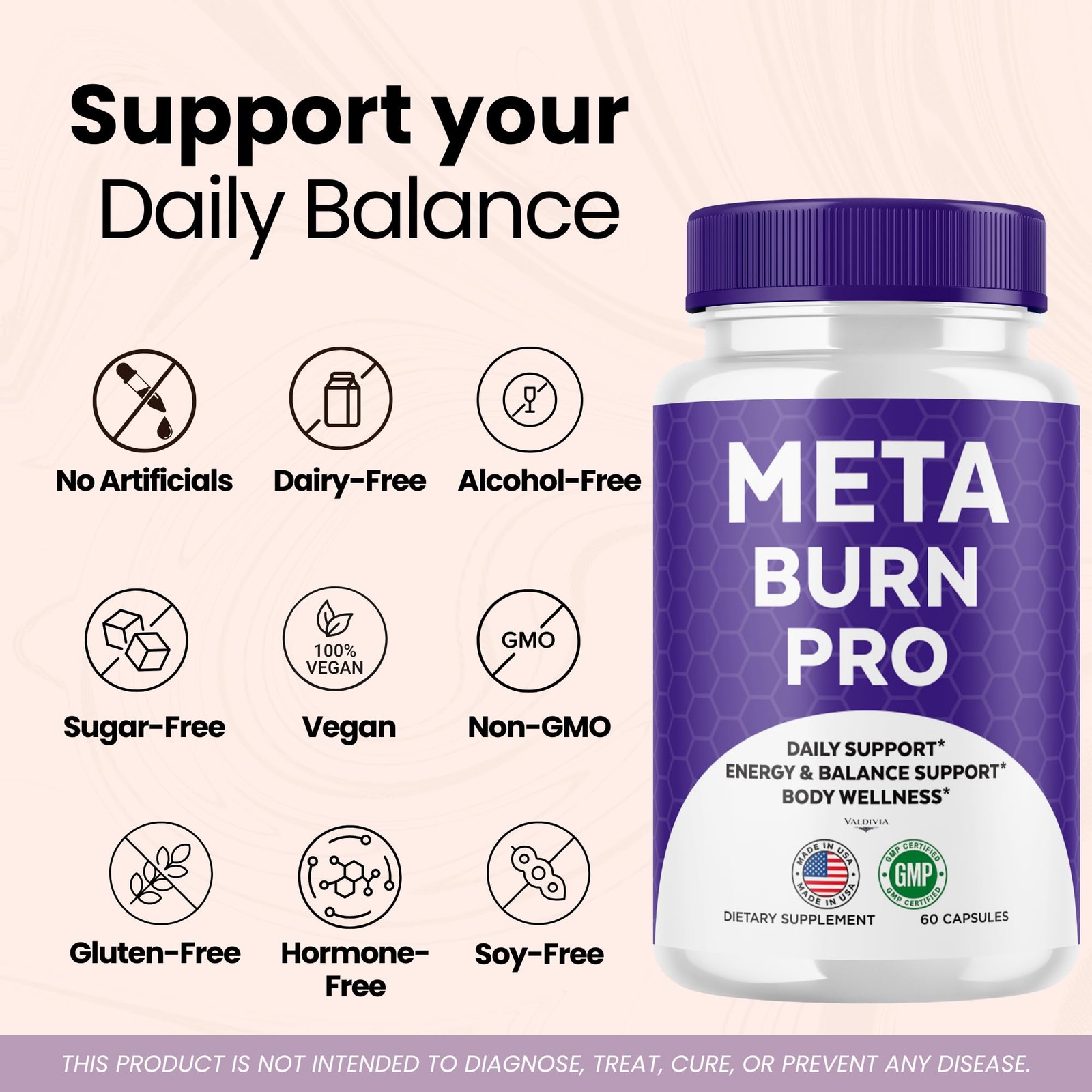 Valdivia (5 Pack) MetaBurn Pro 300 Capsules 5 Pack Dietary Supplement Made