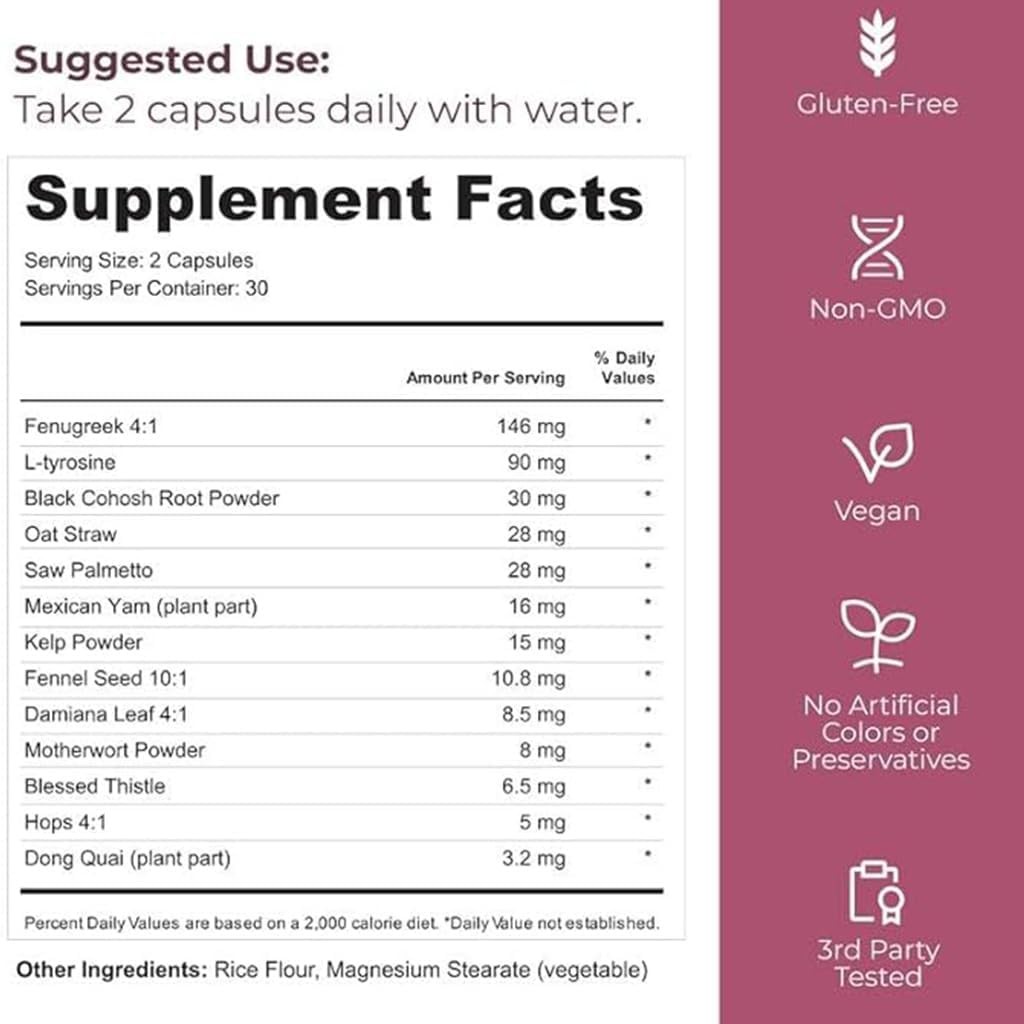 13-in-1 Vitamin ，Truefem 13-in-1 Capsules Vegan, Non-GMO – Botanical Blend