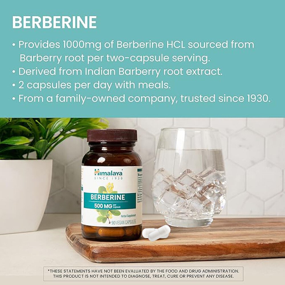 BERBERINE 500M Gcopsule Herbal Supplement 90 VEGETARIAN CAPSULES