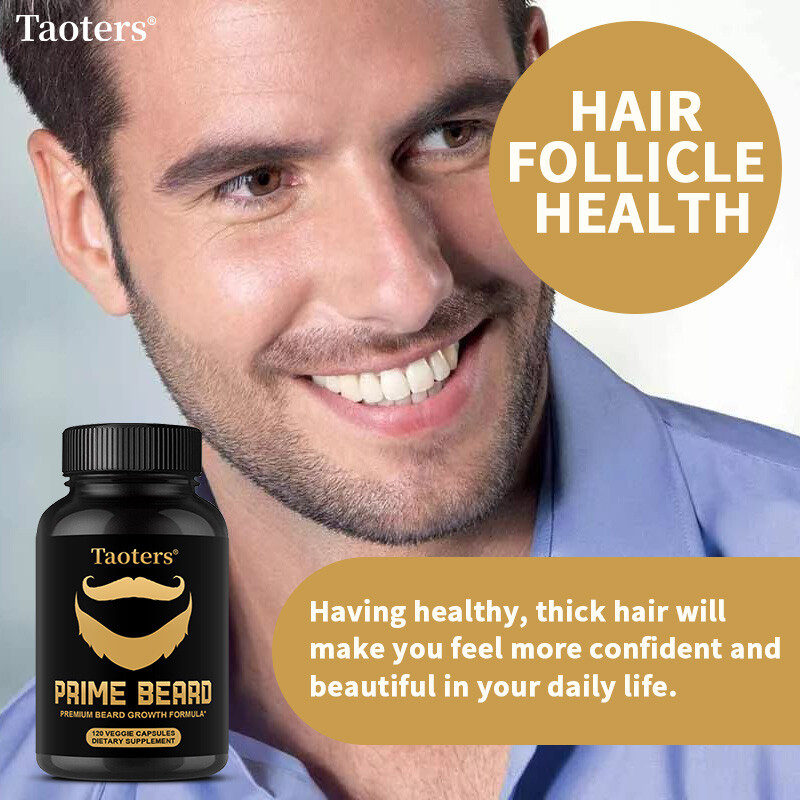 Premium Beard Growth Supplement Biotin 10,000mcg Collagen Capsules