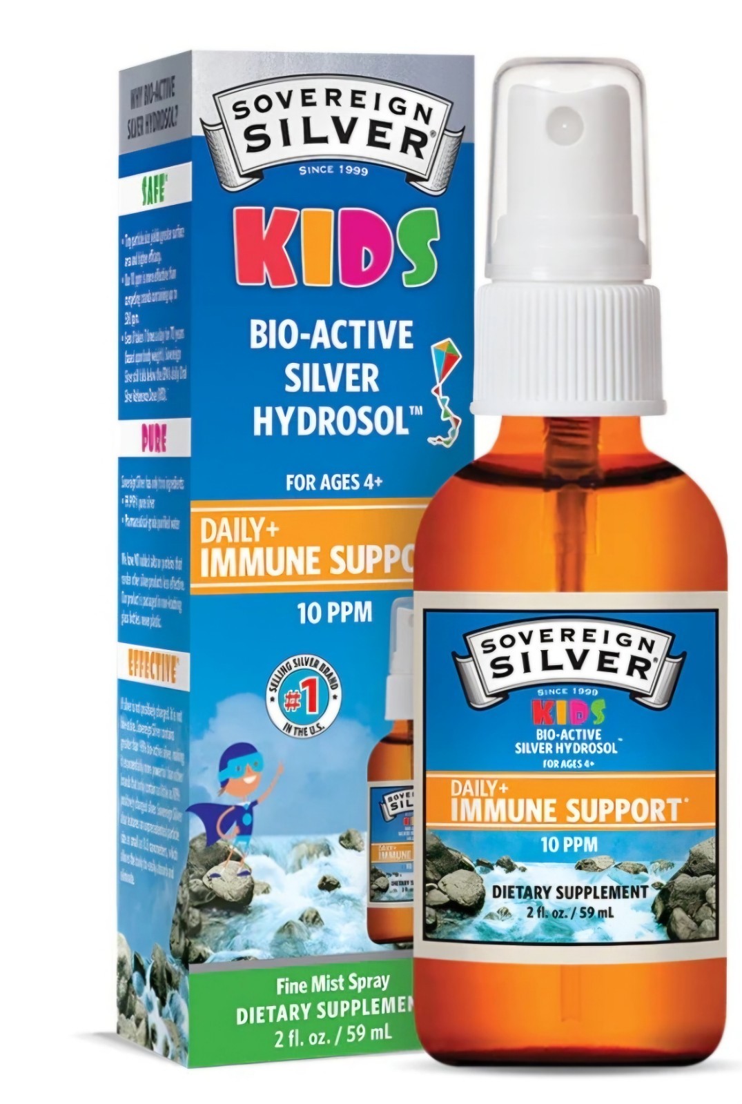 Sovereign Silver Natural Immunogenics Bio-Active Silver Kids Immune Spray 2 oz
